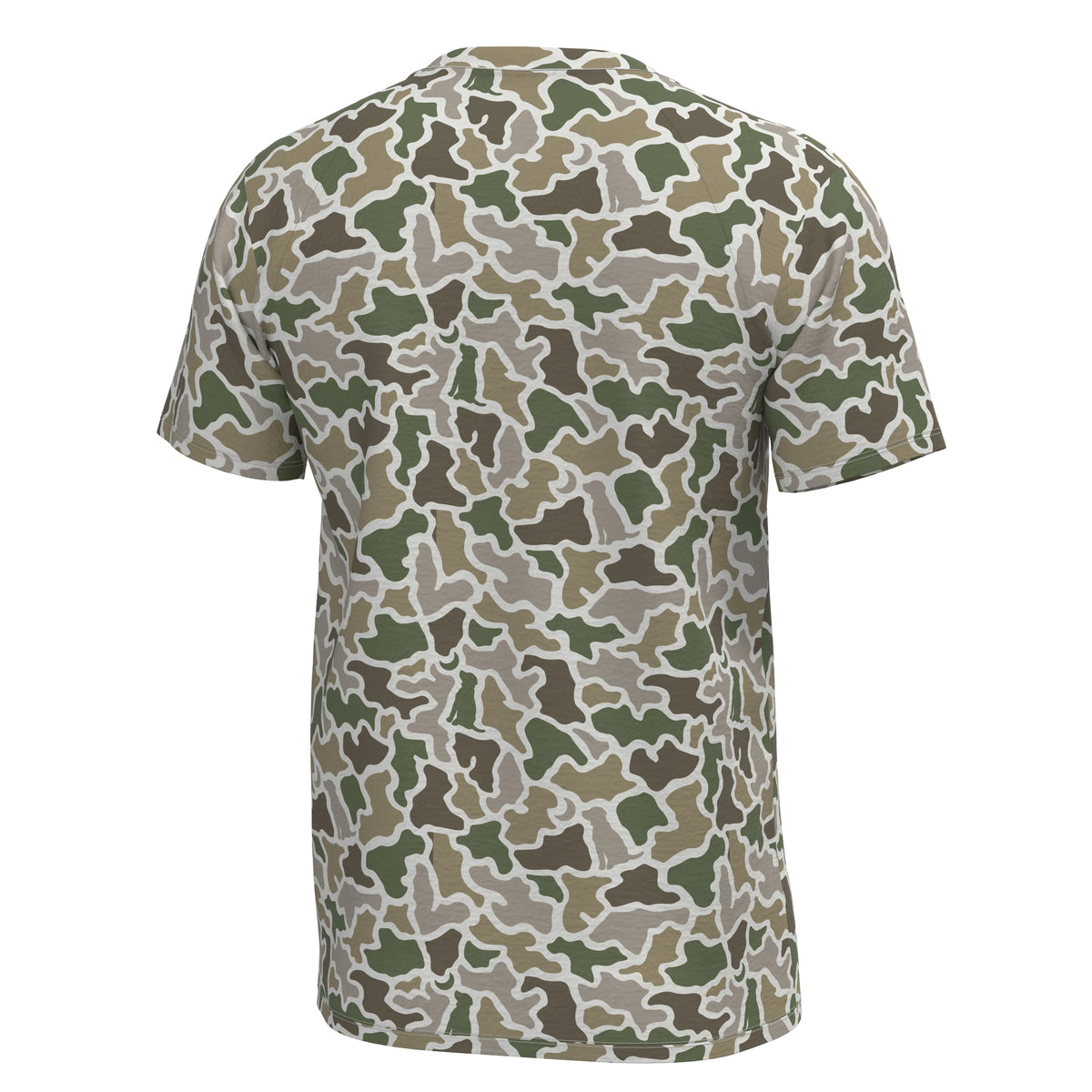 Local Boy S/S Heather-Blend Crew (Dog & Moon Camo)