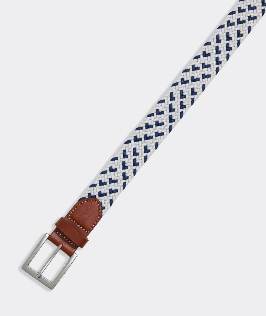 Vineyard Vines Flecked Heritage Bungee Belt (Moonshine)