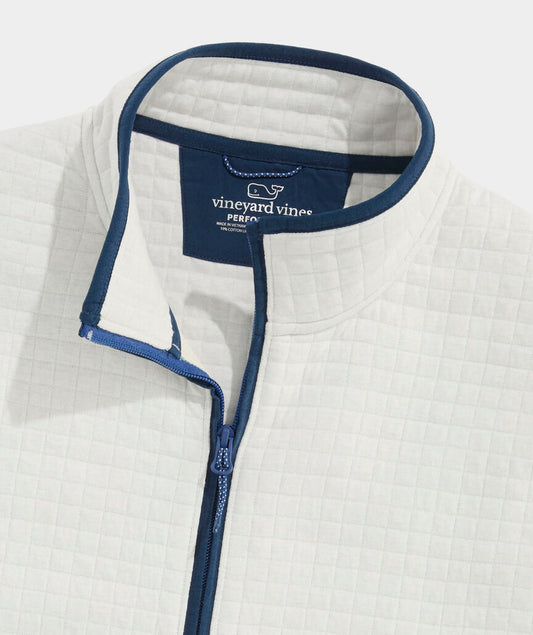 Vineyard Vines Quilted Navigator Vest (Stone)