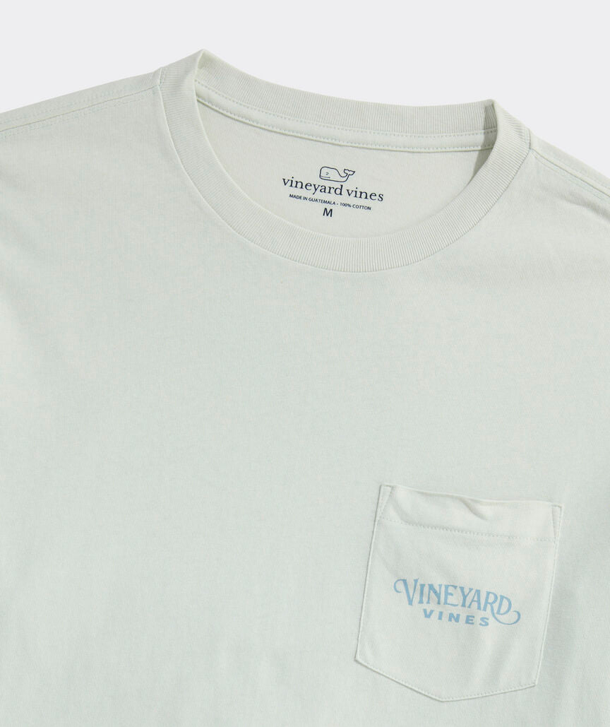 Vineyard Vines Duck Over Marsh LS Pocket Tee (Seacliff Blue Hint)