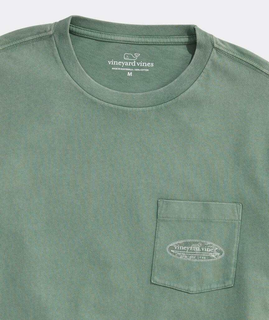 Vineyard Vines Camo Fill Surf SS Pocket Tee (Olive Dusk)