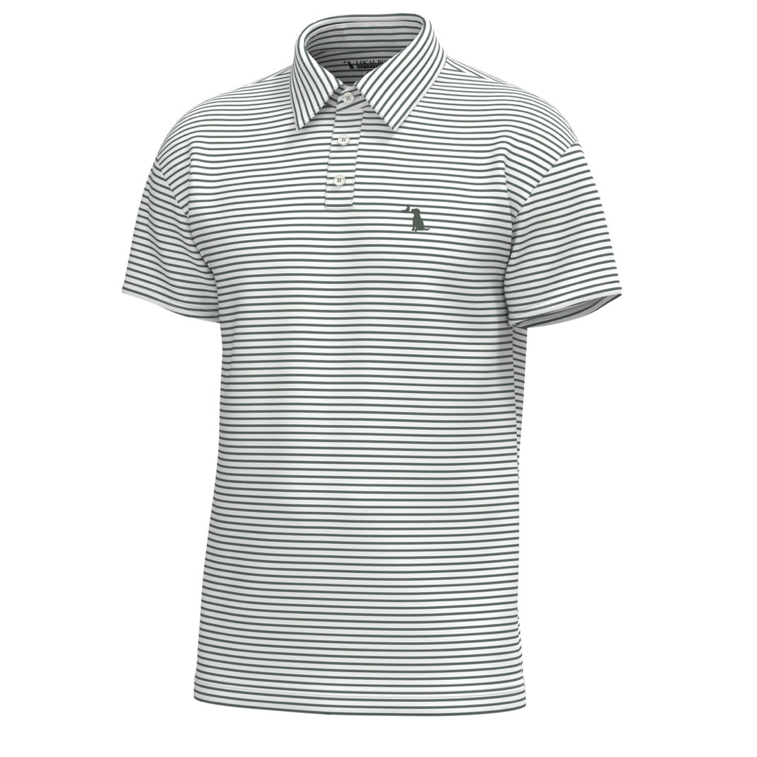 Local Boy Edisto Polo (Duck Green/White)