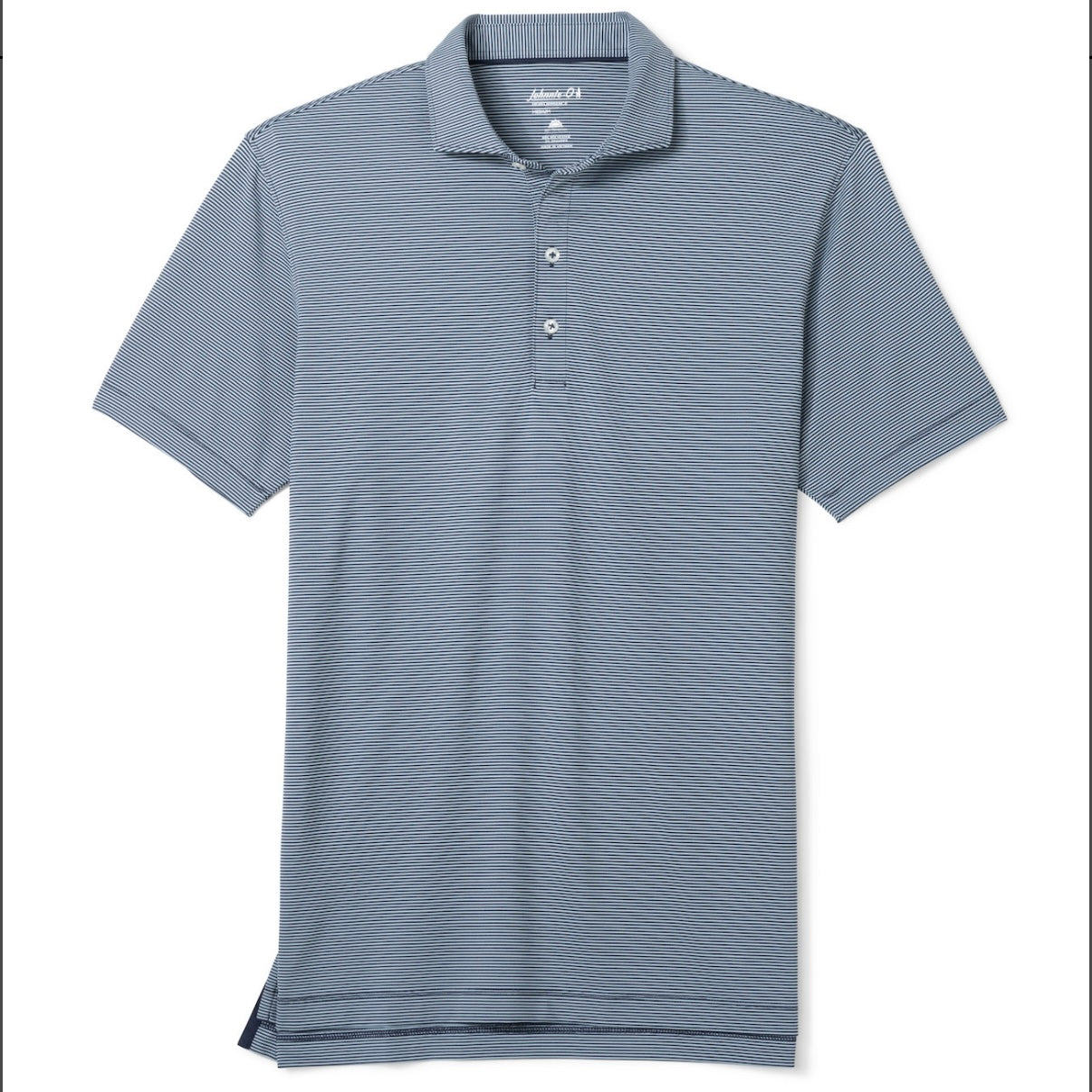 Johnnie-O Performance Jersey Polo- Lyndonn Stripe Navy Tonal