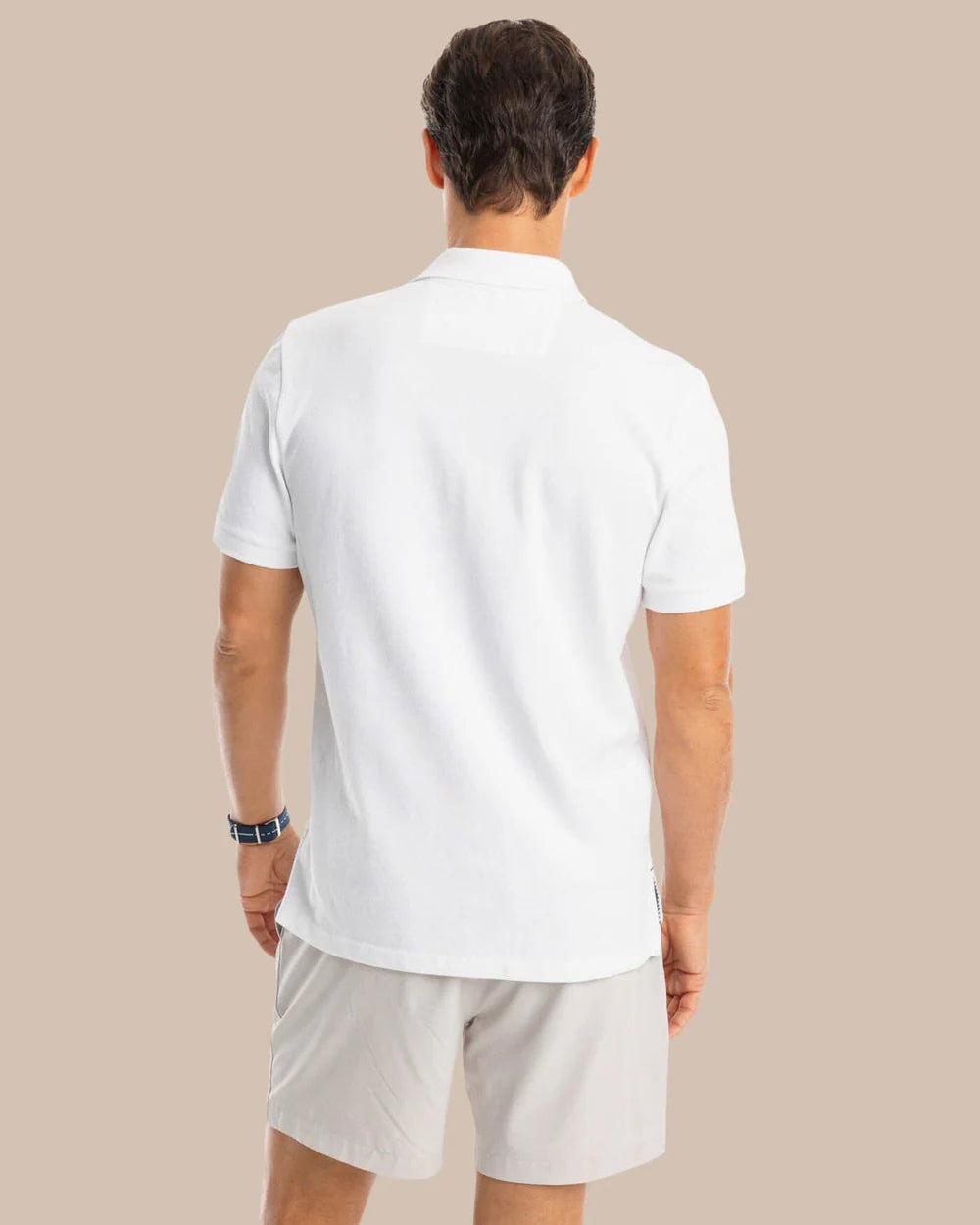 Southern Tide USA Skipjack Polo- Classic White