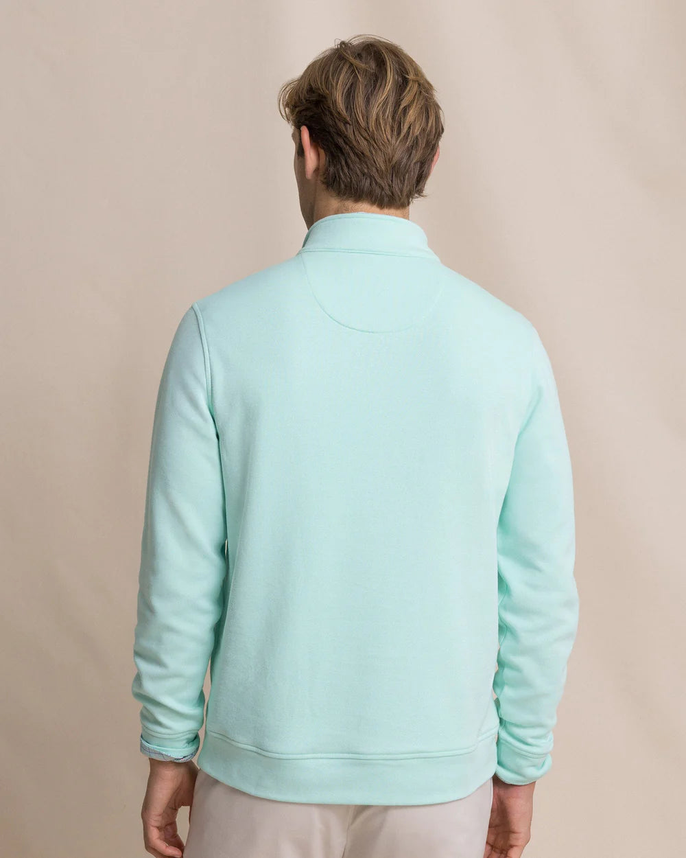 Southern Tide Sandy Cover Pique Quarter Zip- Gulf Shore