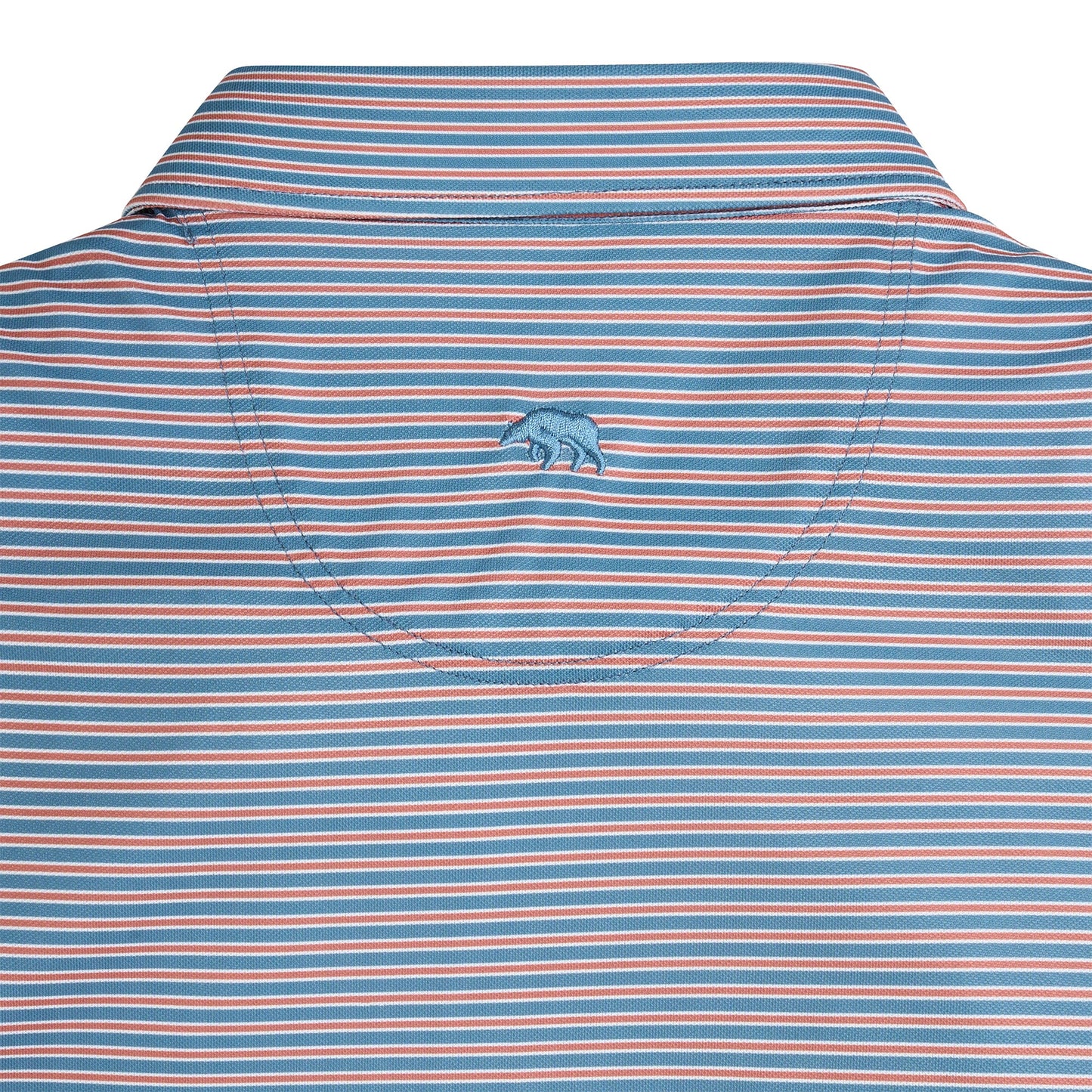 Onward Reserve Trophy Stripe Performance Pique Polo (Captains Blue)
