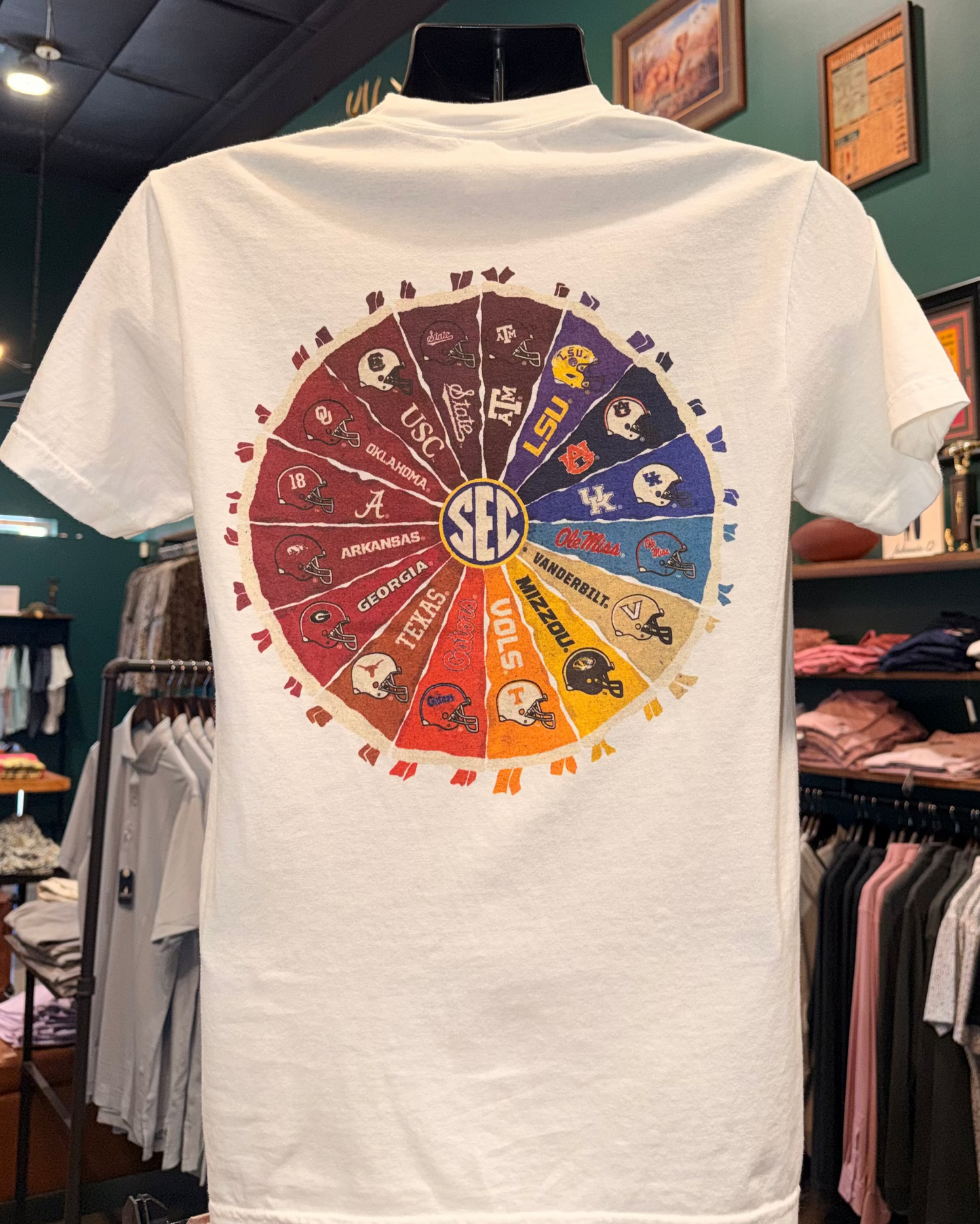 SEC Collegiate Pennant Tee (White)
