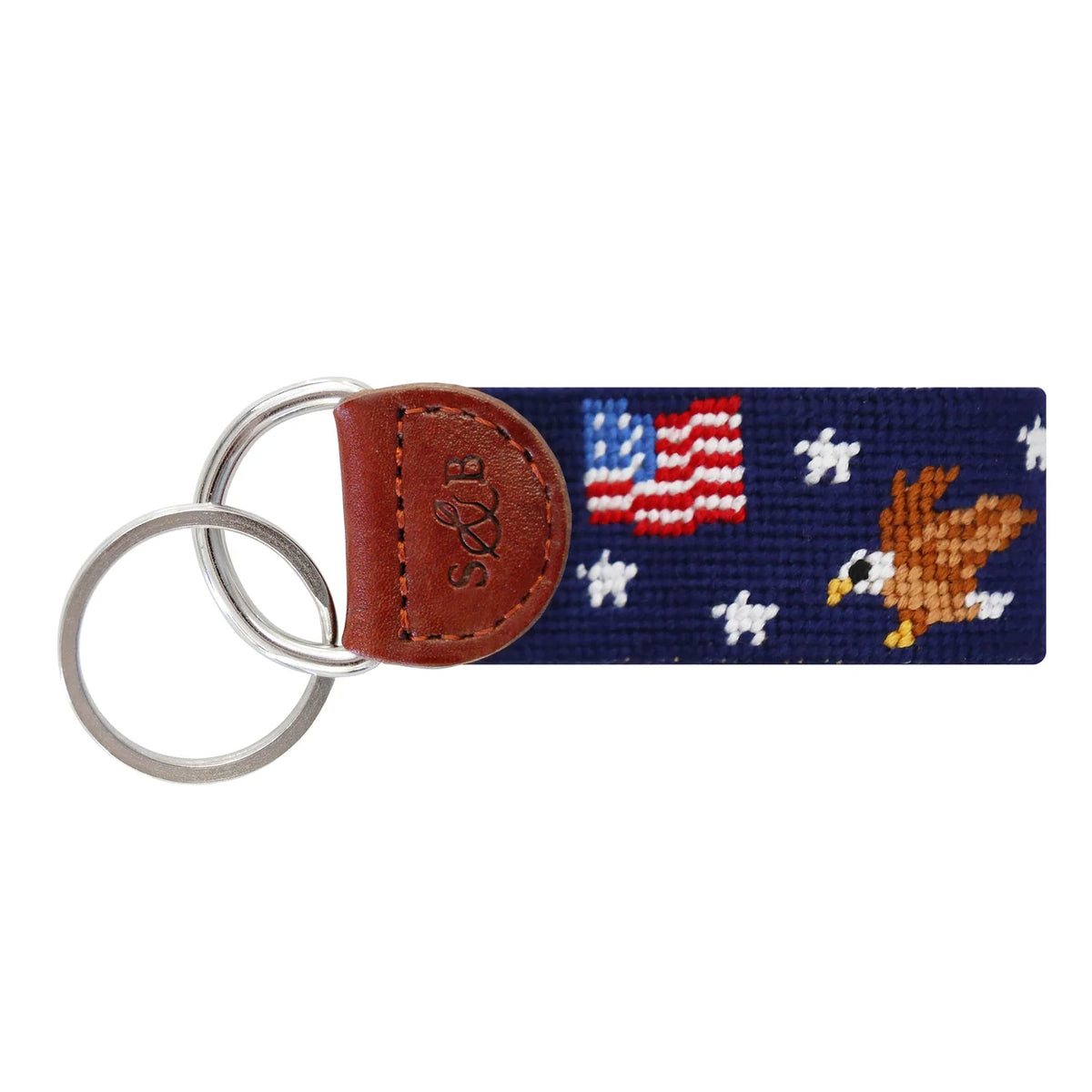 Smathers & Branson Americana Pattern Key Fob (Dark Navy)