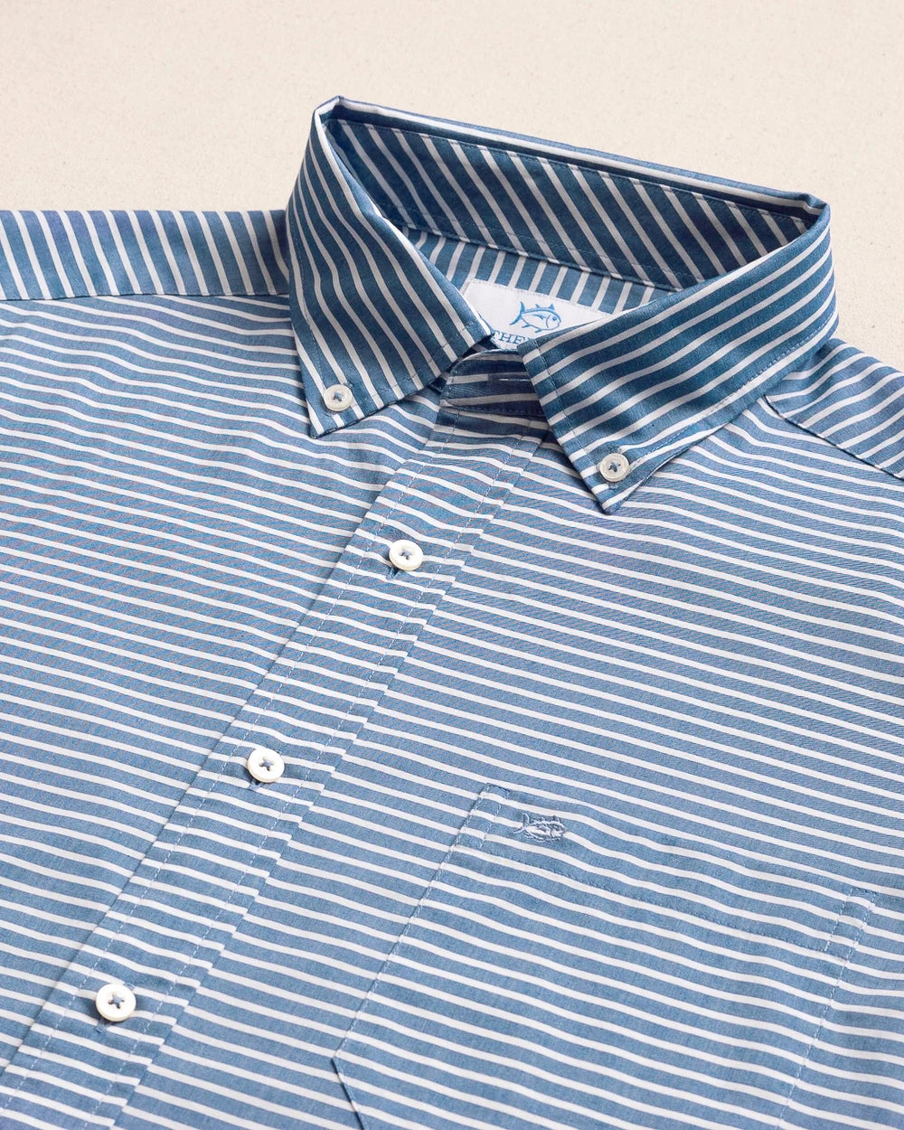 Southern Tide Long Sleeve Sportshirt (Navy)