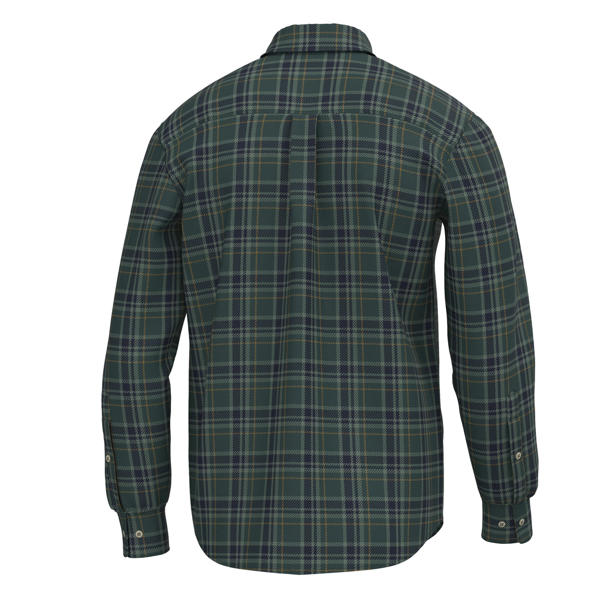 Local Boy Powers Stretch Flannel (Spruce/Navy/Copper)