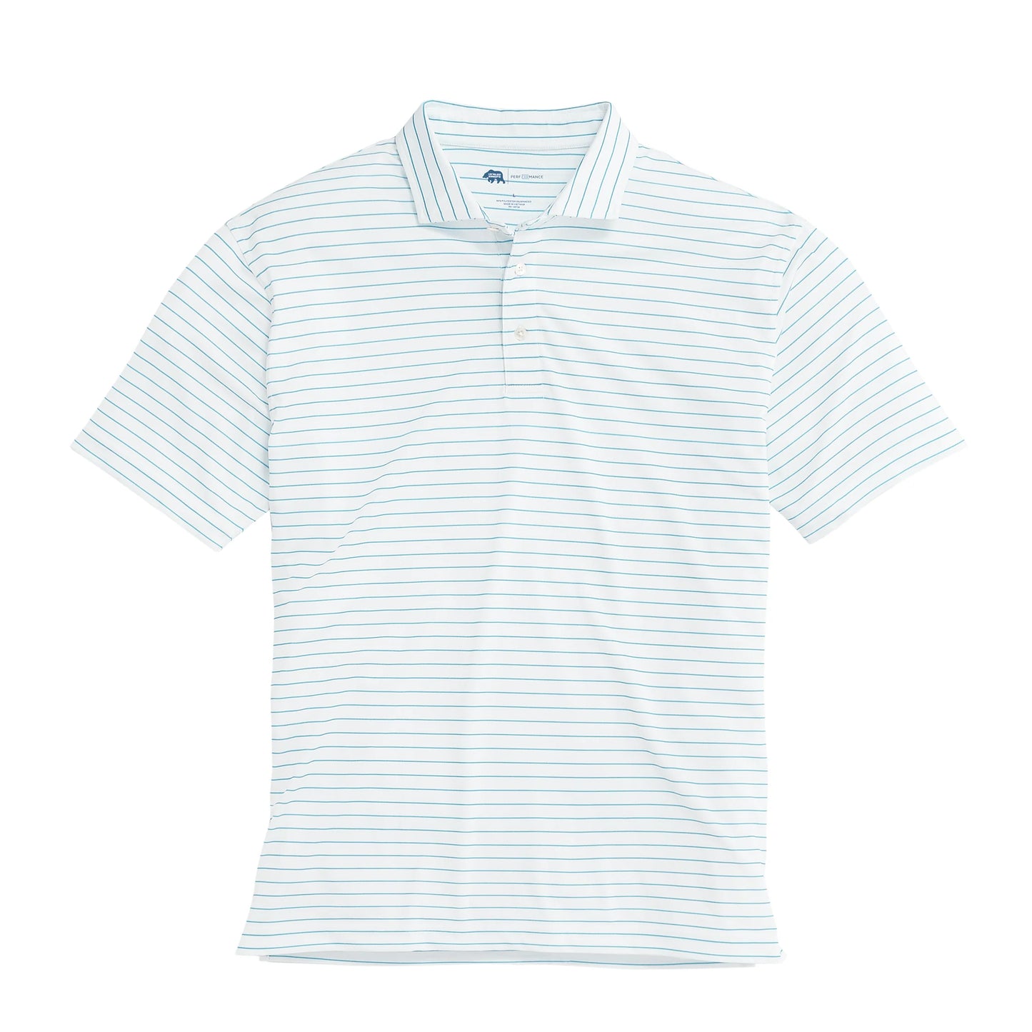 Tourney Stripe Performance Pique Polo - Cabana Blue