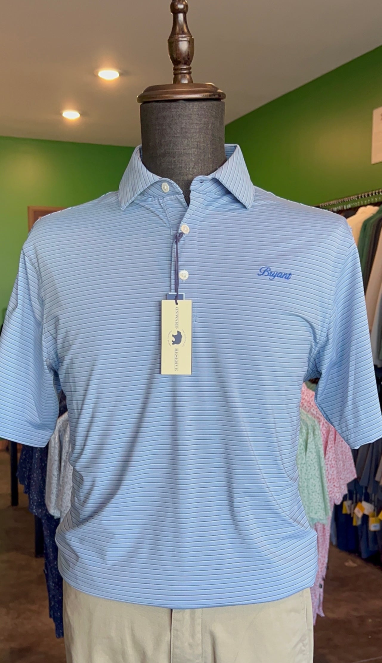 Onward Reserve Scout Stripe Performance Polo- Bryant
