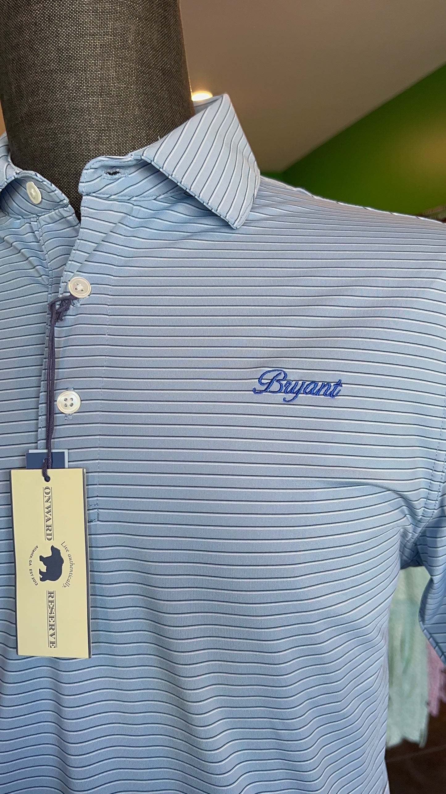 Onward Reserve Scout Stripe Performance Polo- Bryant