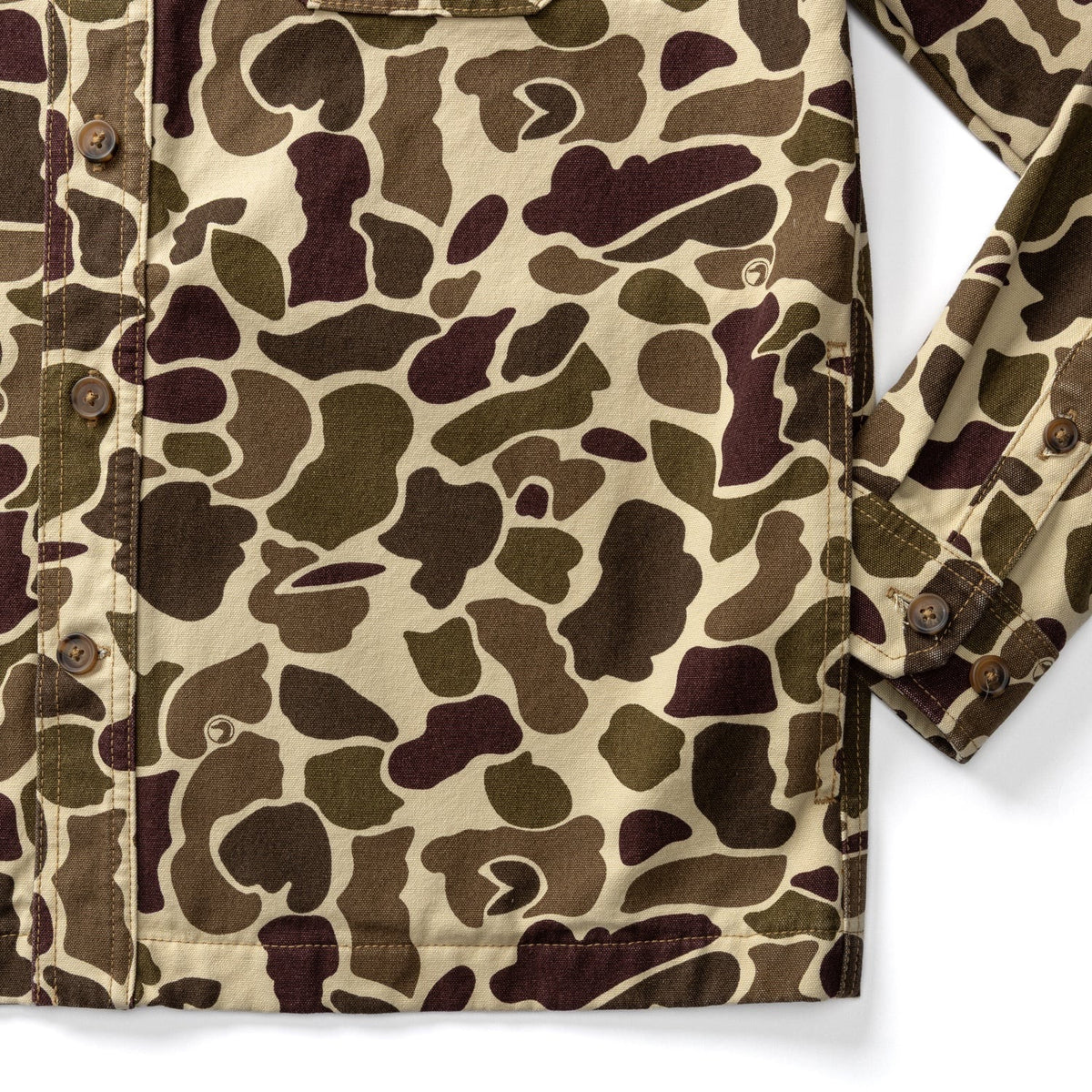Duck Head Vintage Camo Duck Canvas Jacket - Sandrift Khaki Camo