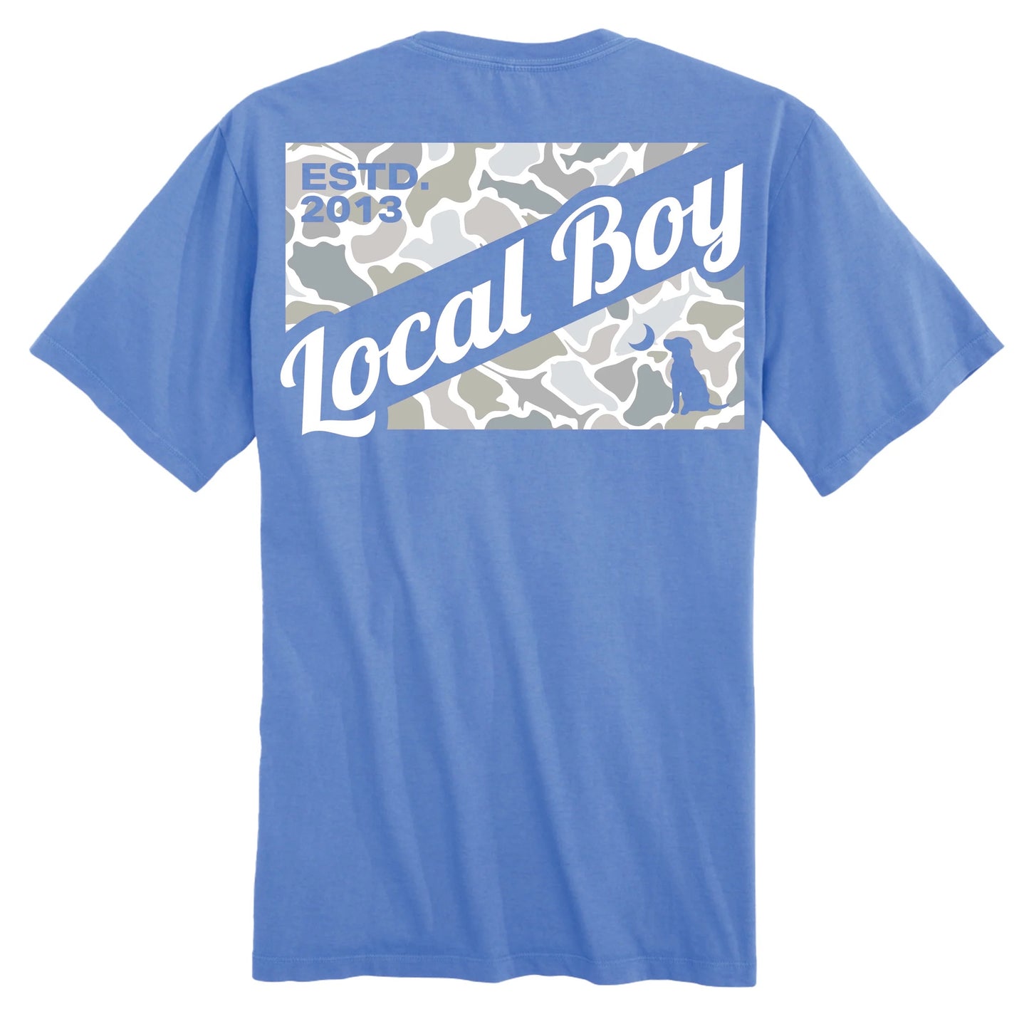 Local Boy Camo Flag Saltwater SS Tee - Marina