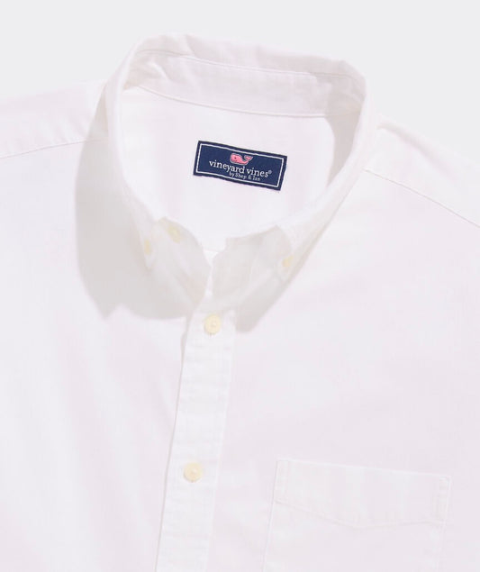 Vineyard Vines Seawall Solid Oxford Shirt - White Cap