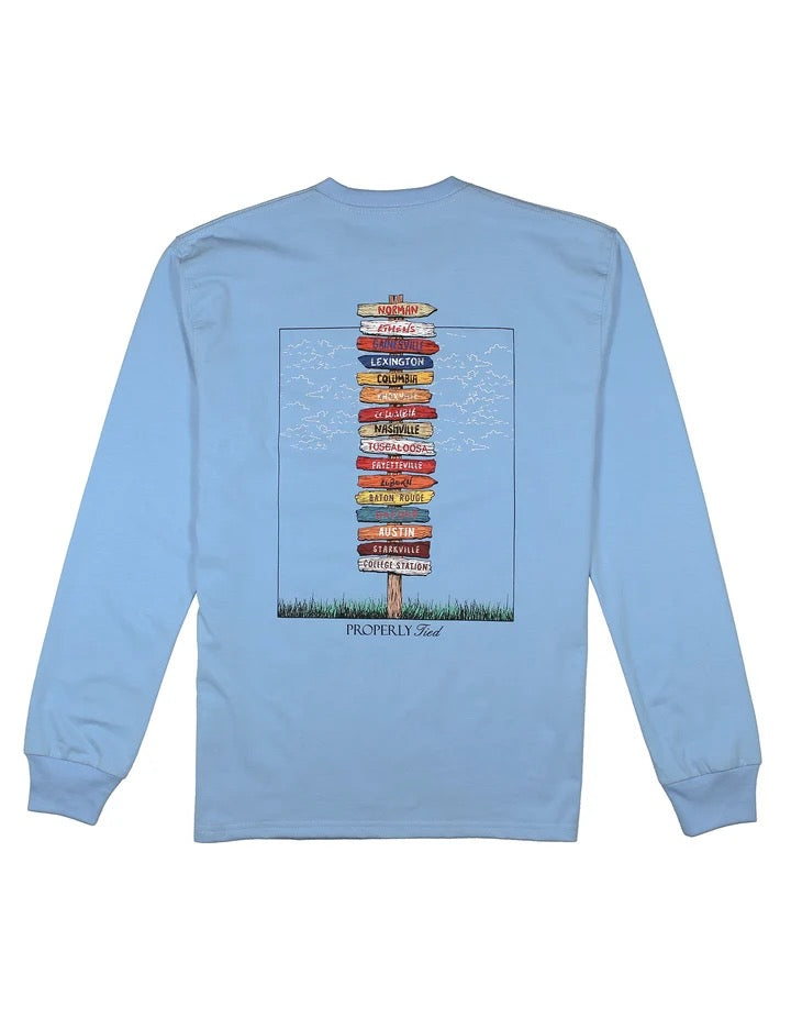 Properly Tied Southeastern Showdown LS - Light Blue