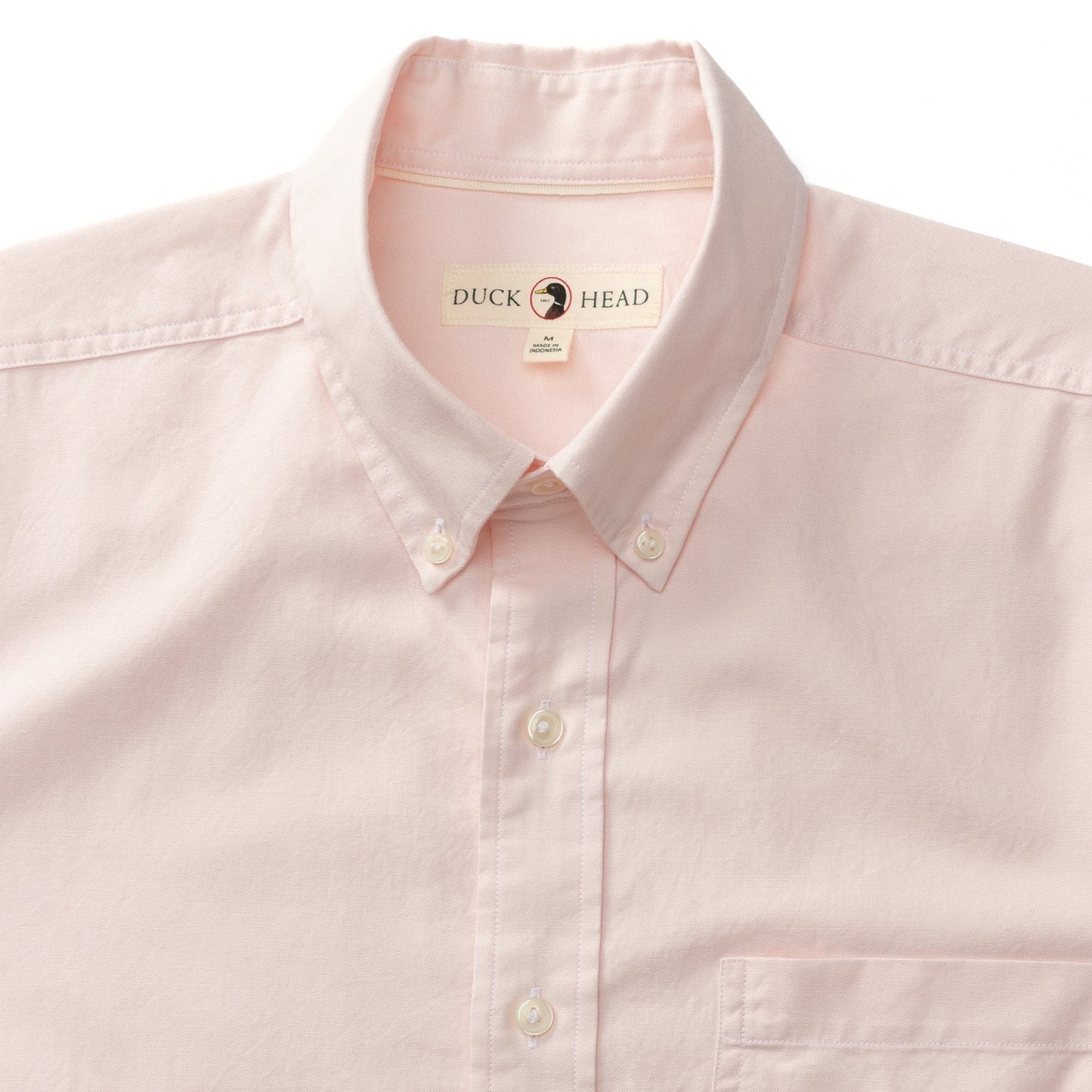 Duck Head Cotton Oxford Sport Shirt Morris Solid Pastel Pink