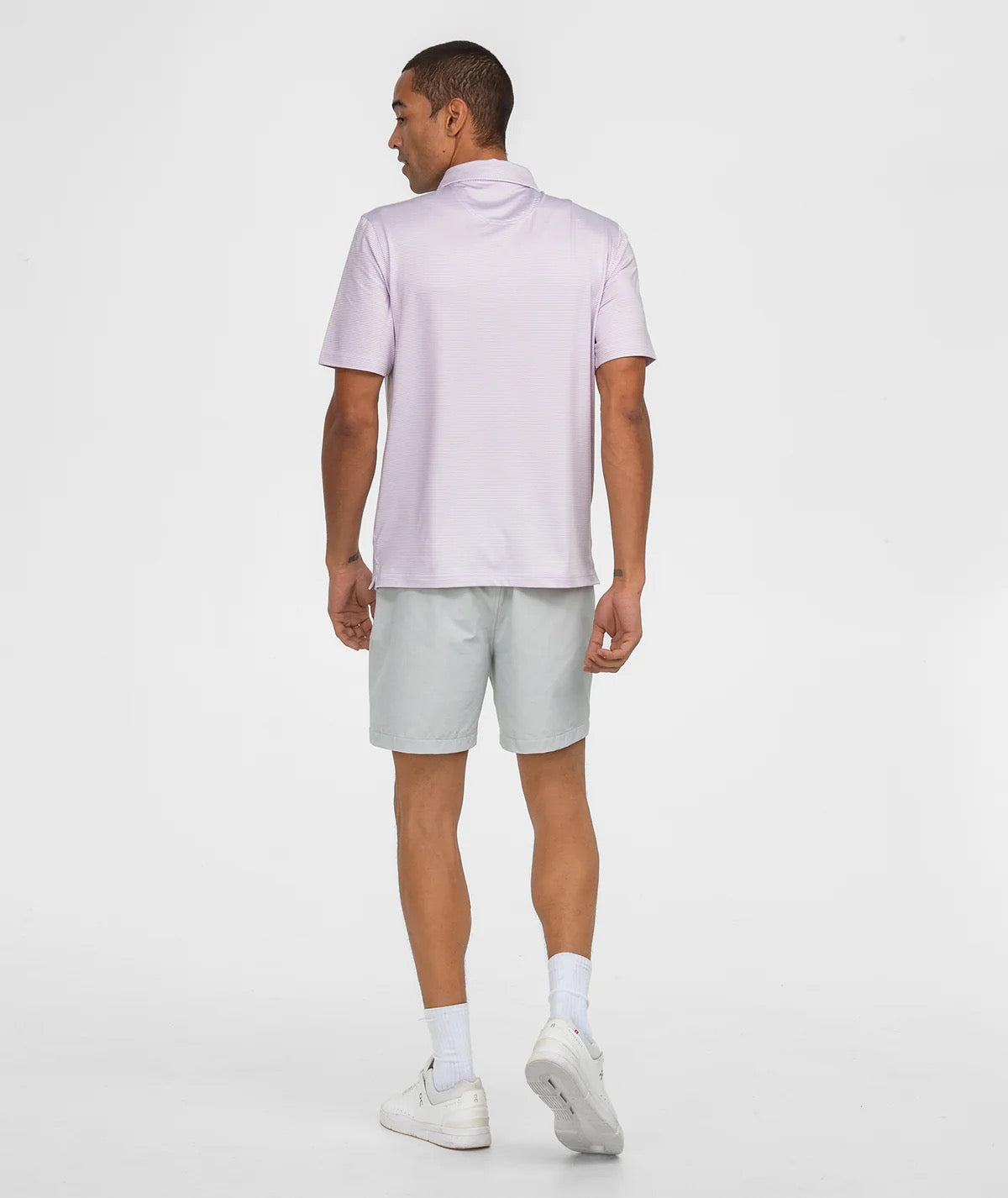 Southern Shirt Heather Madison Stripe Polo (Orchid Petal)