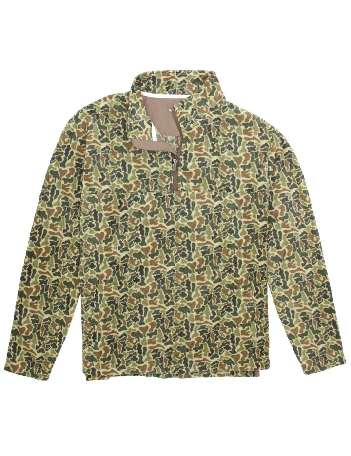 Properly Tied Sportsman Microfleece Pullover - Vintage Camo