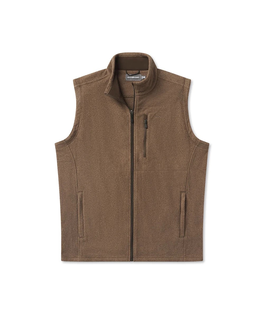 Southern Shirt Brushline Fleece Vest - Espresso