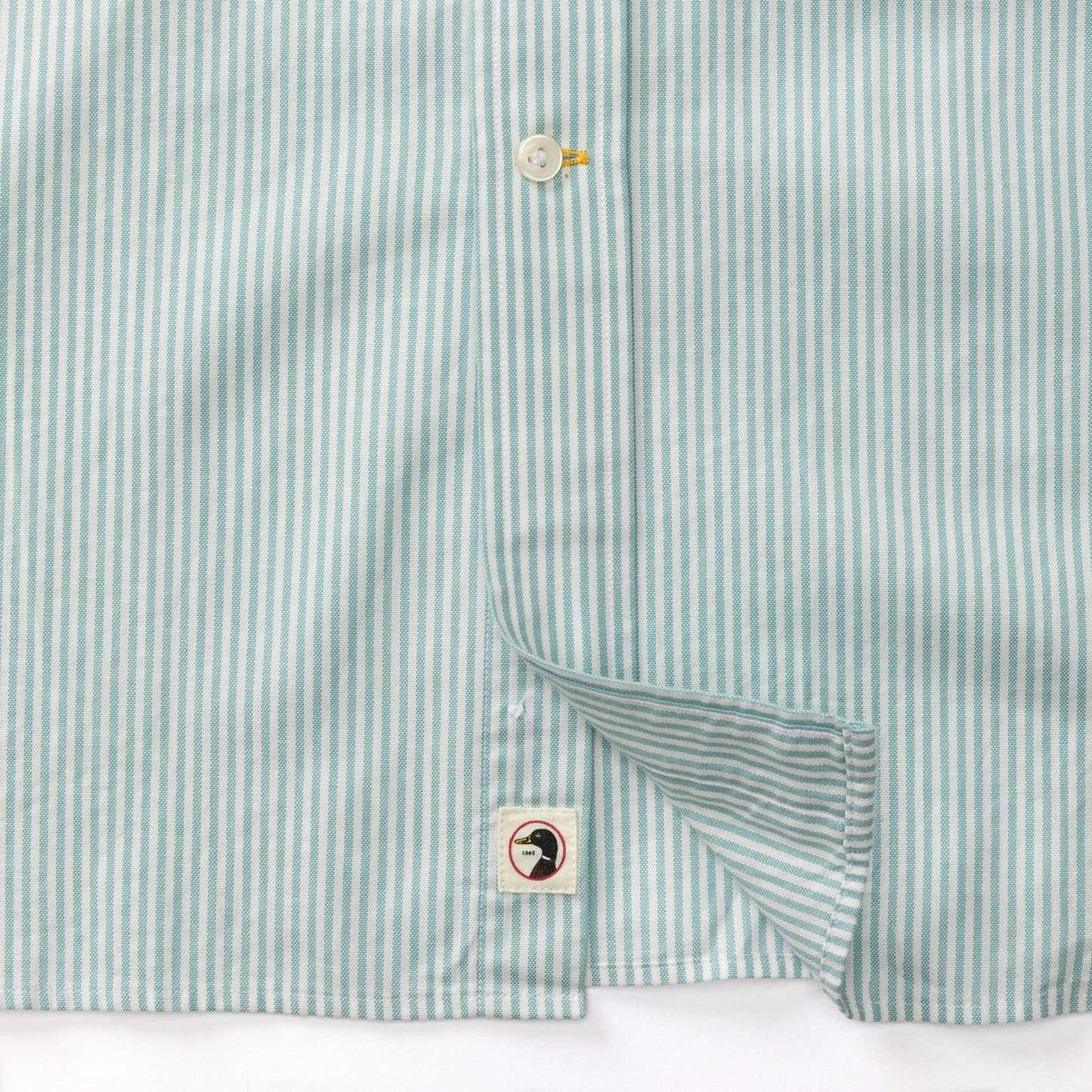 Duck Head Cotton Oxford Sport Shirt Collins Stripe Marine Blue