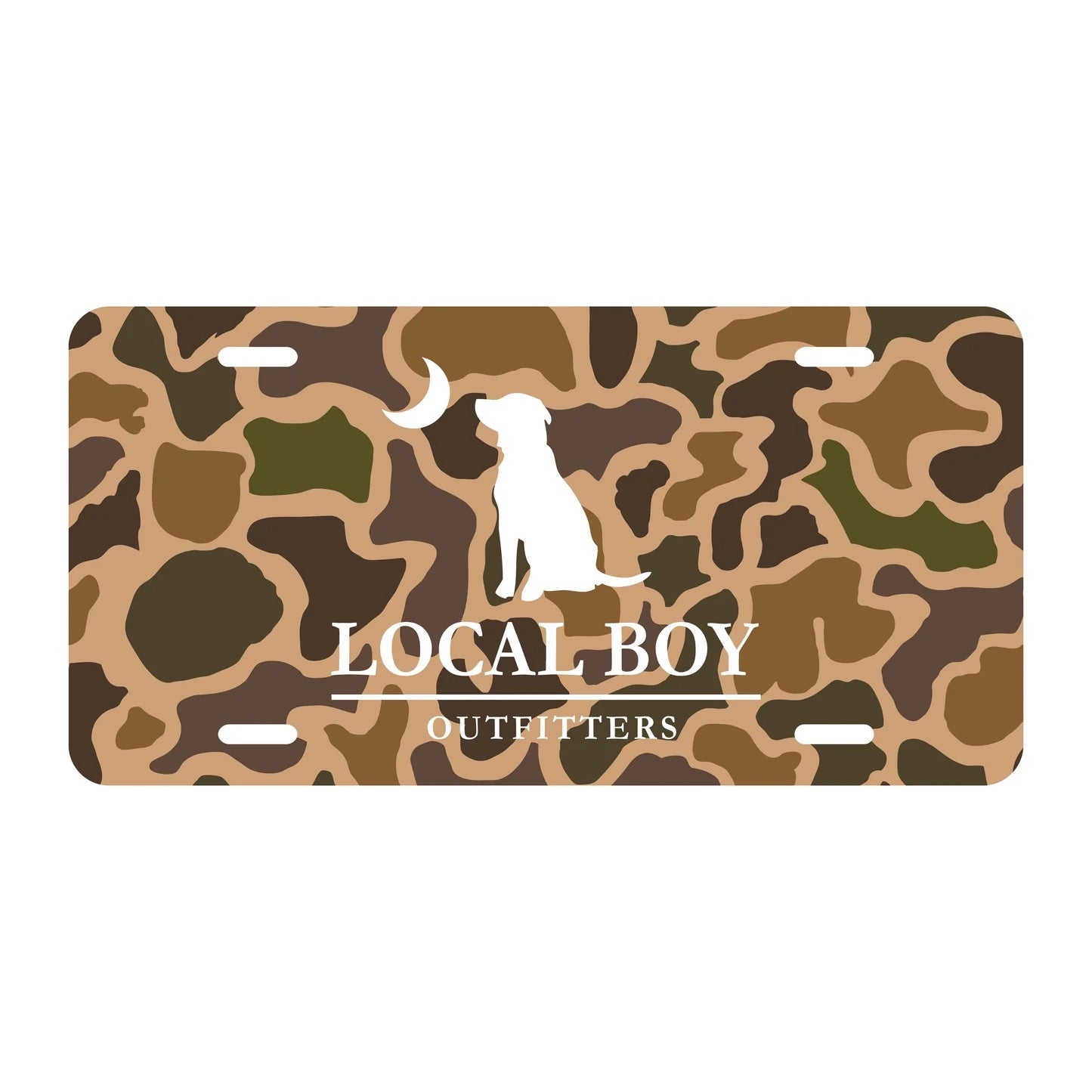 Local Boy License Plate (Old School Camo)
