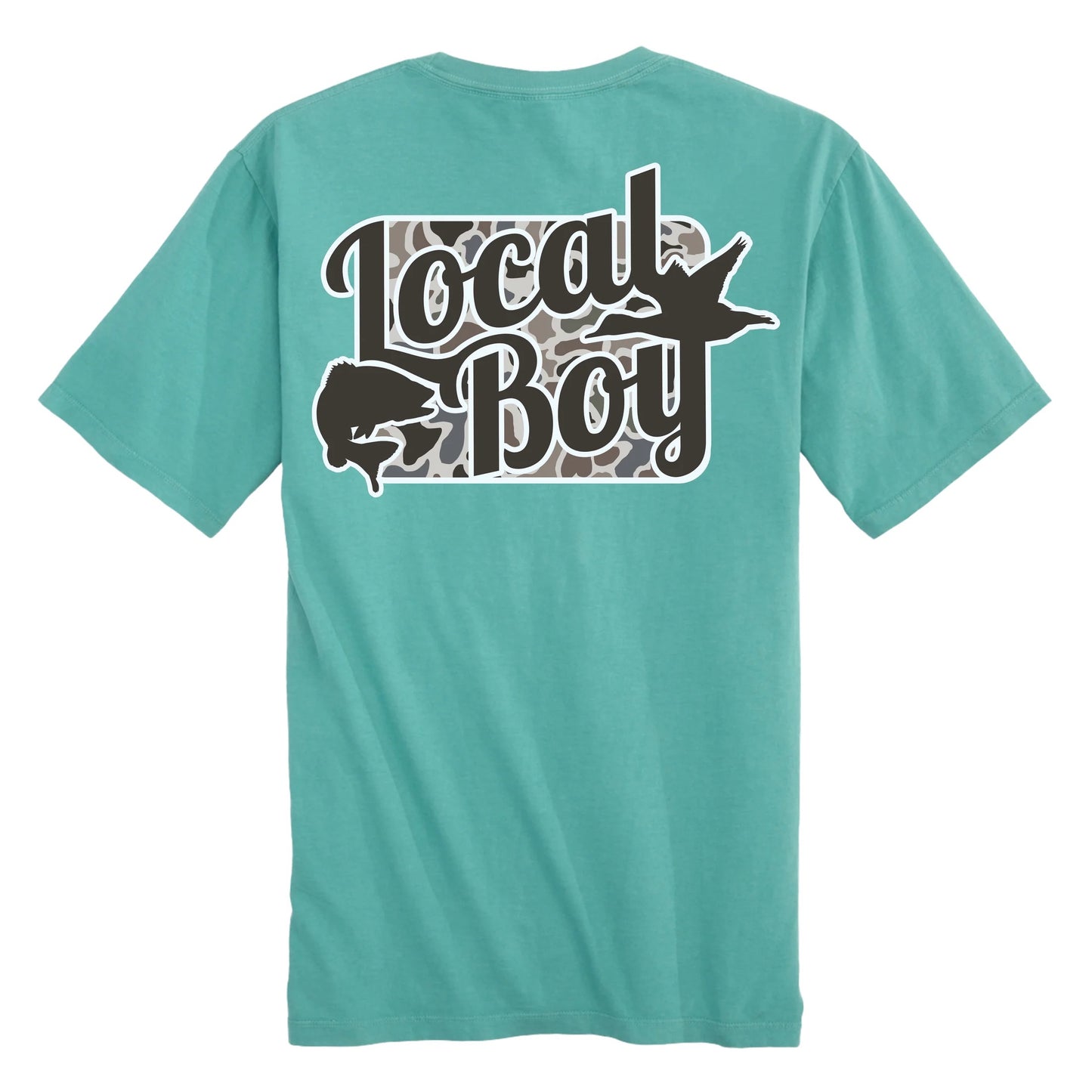 YOUTH Local Boy Youth Open Season Localflage SS Tee - Seafoam