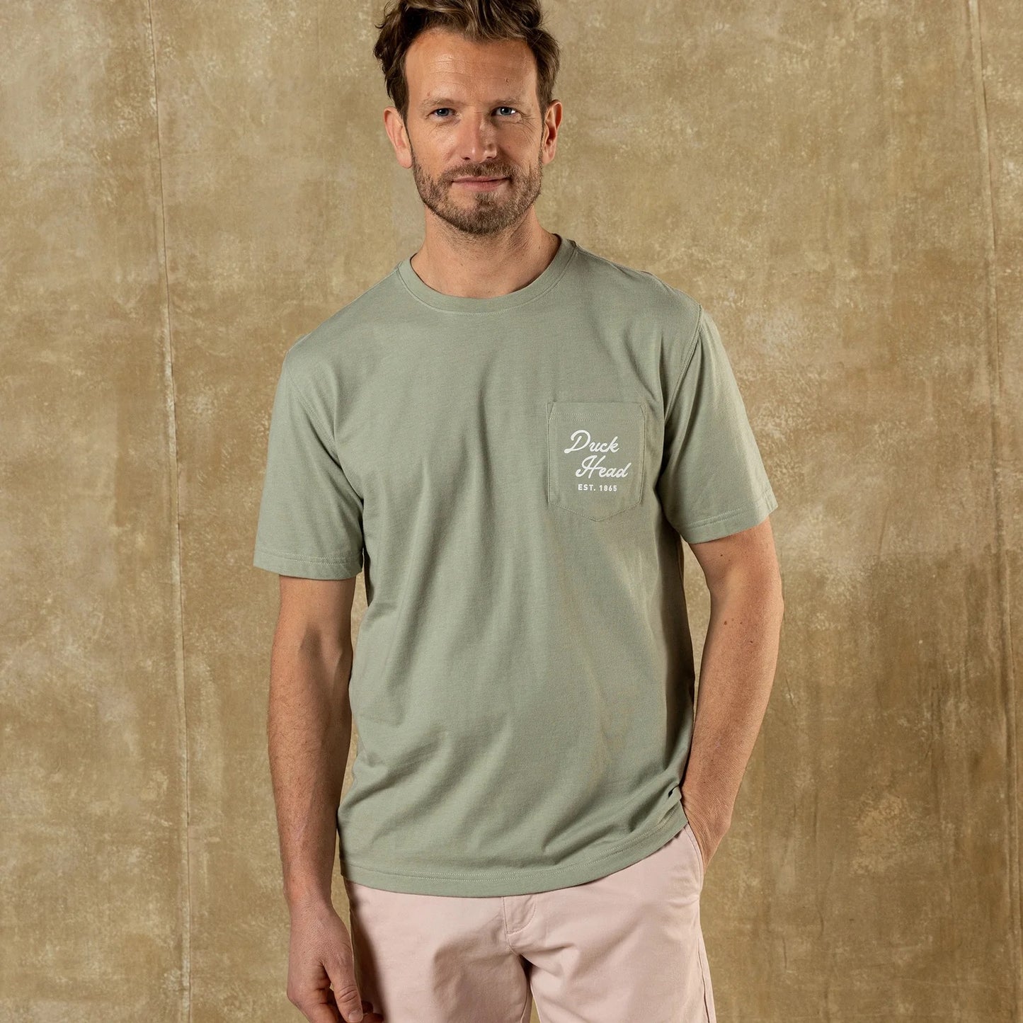 Duck Head Vintage Graphic T-Shirt- Slate Green Heather