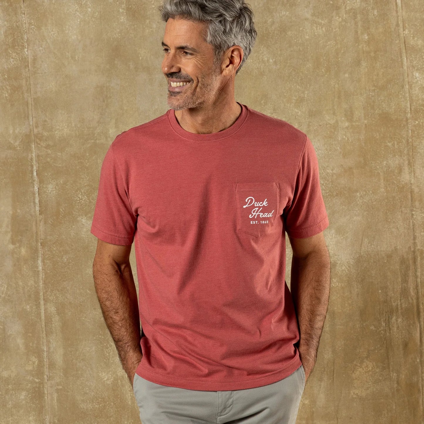Duck Head Vintage Graphic T-Shirt- Rosewood Heather