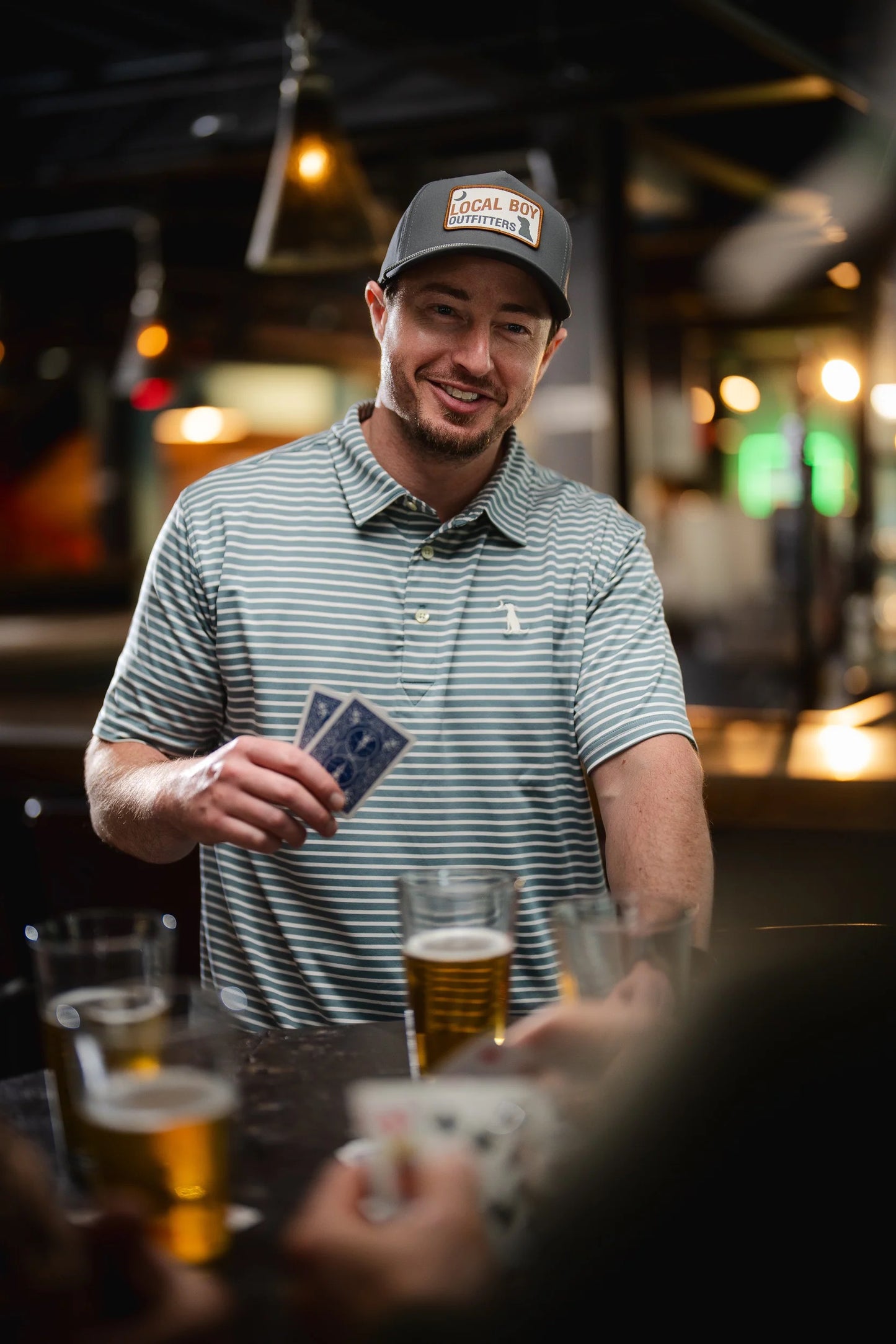 Local Boy Edisto Polo Gray