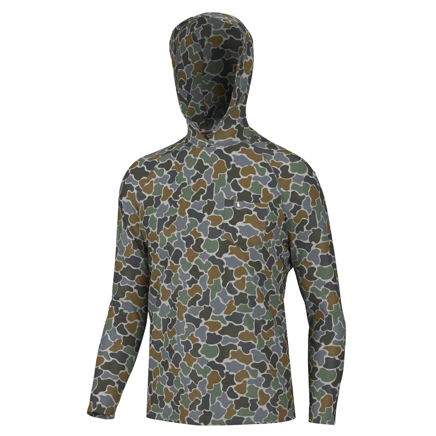 Local Boy Heather-Blend Hoodie- Forest Camo