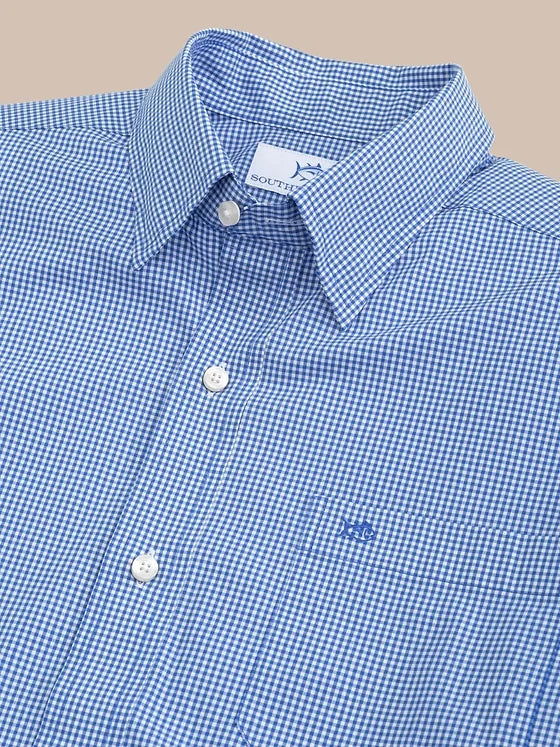 Southern Tide Charleston Parkwood Micro-Gingham Long Sleeve Sport Shirt