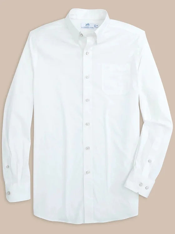 Southern Tide Charleston Overbrook Solid Long Sleeve Sport Shirt