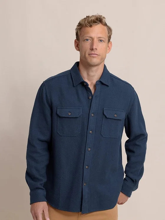 Southern Tide Beachwood Solid Twill Long Sleeve Shirt