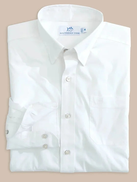 Southern Tide Charleston Overbrook Solid Long Sleeve Sport Shirt