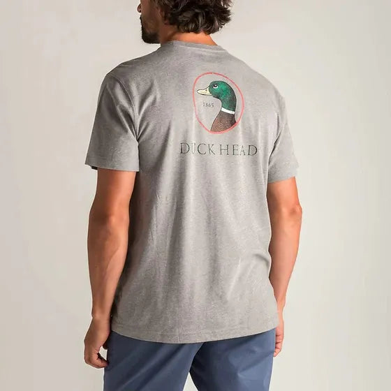 Duck Head Logo Short Sleeve T-Shirt - Heather Grey