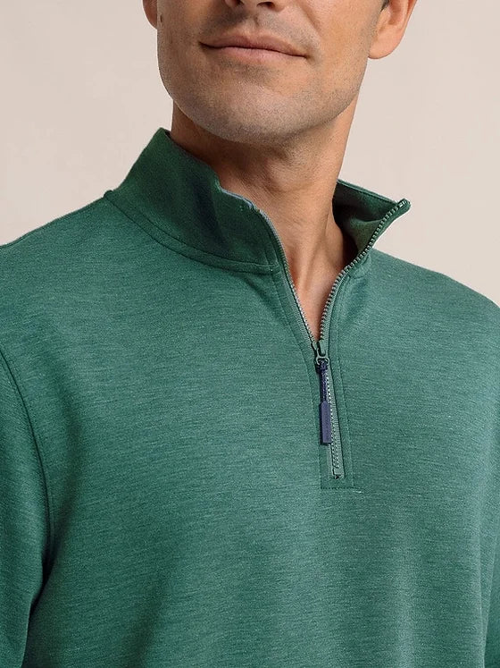 Southern Tide Whyche Interlock Heather Quarter Zip