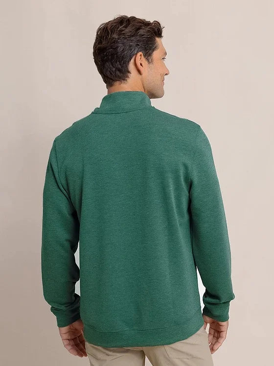 Southern Tide Whyche Interlock Heather Quarter Zip