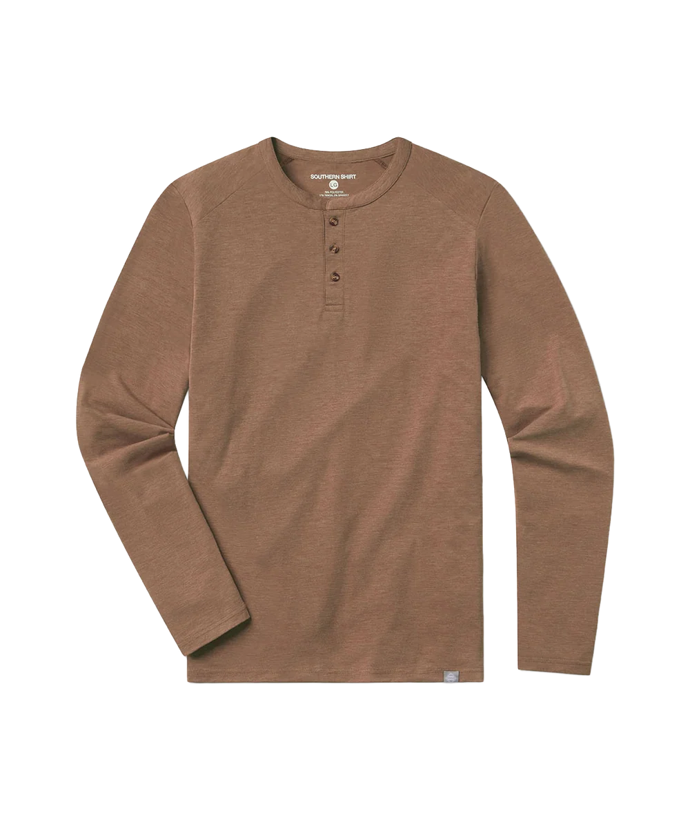 Southern Shirt Max Comfort LS Henley (Walnut)