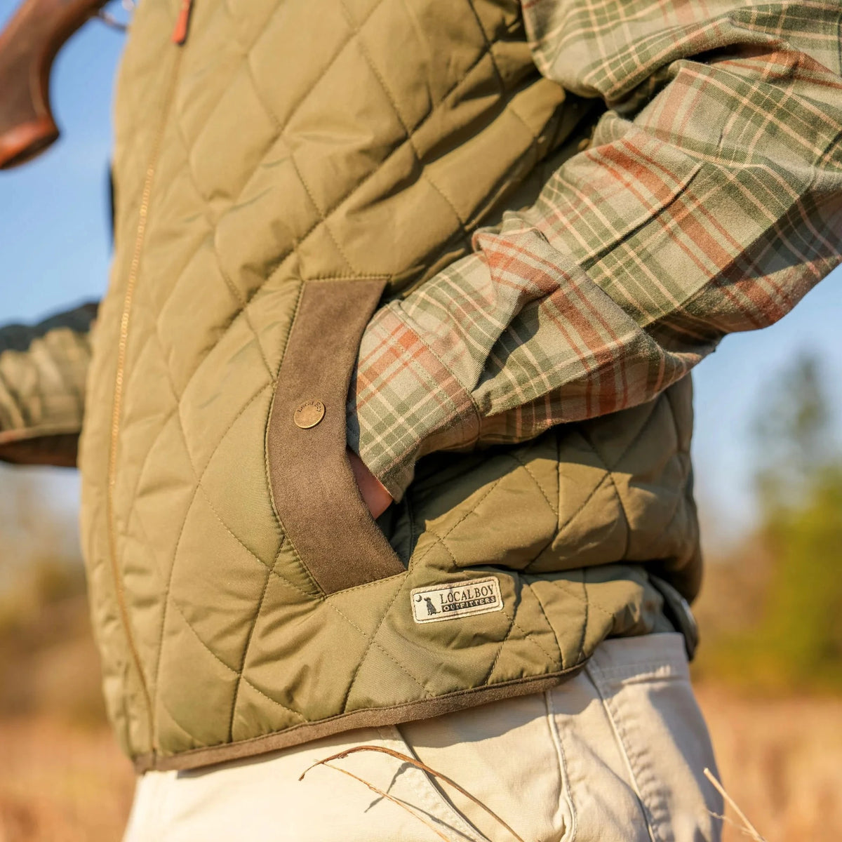 Local Boy Diamond Quilted Vest (Cedar)
