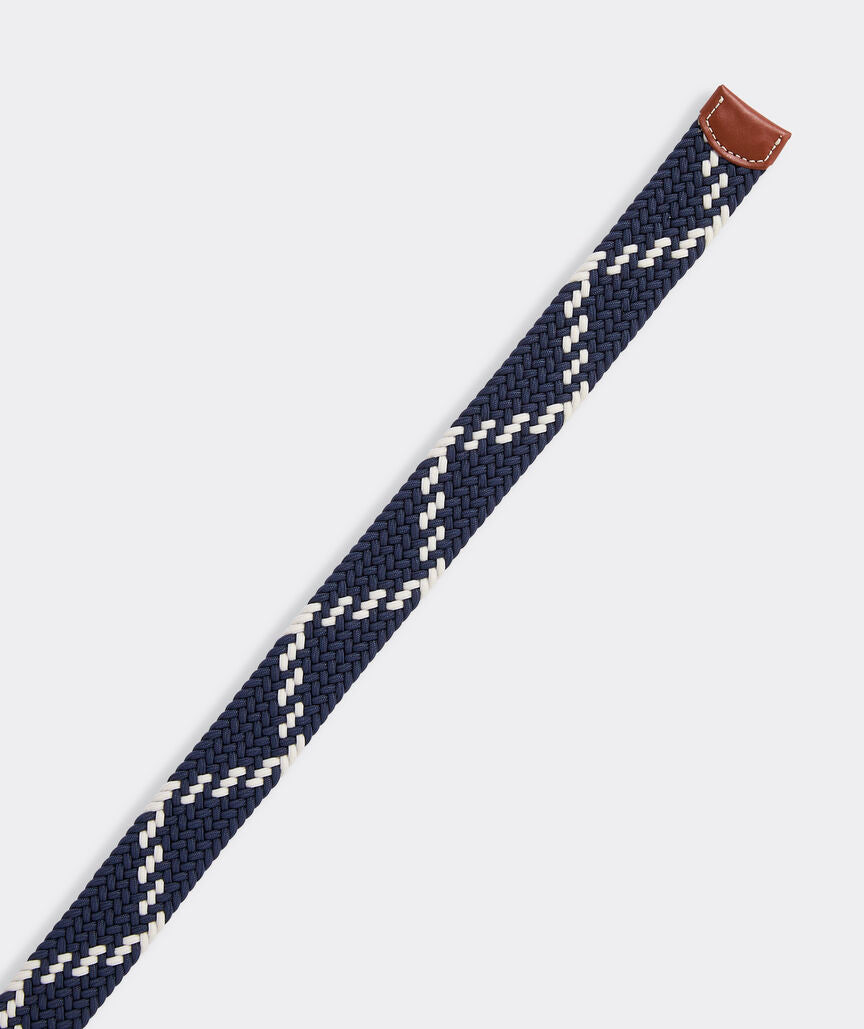 Vineyard Vines Heritage Zig-Zag Bungee Belt (Nautical Navy)