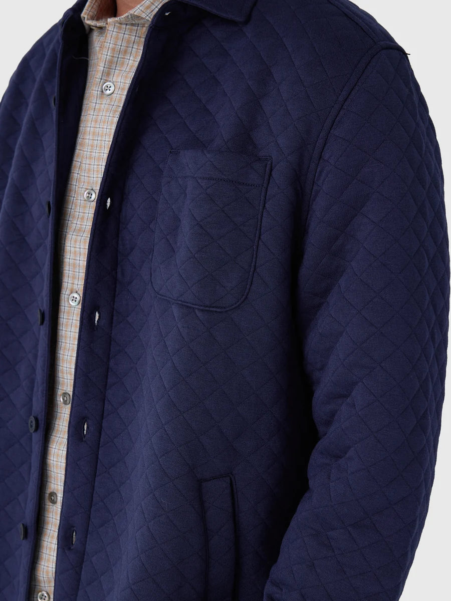 Johnnie-O Stowe Quilted Shacket (Navy)