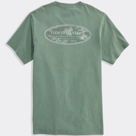 Vineyard Vines Camo Fill Surf SS Pocket Tee (Olive Dusk)