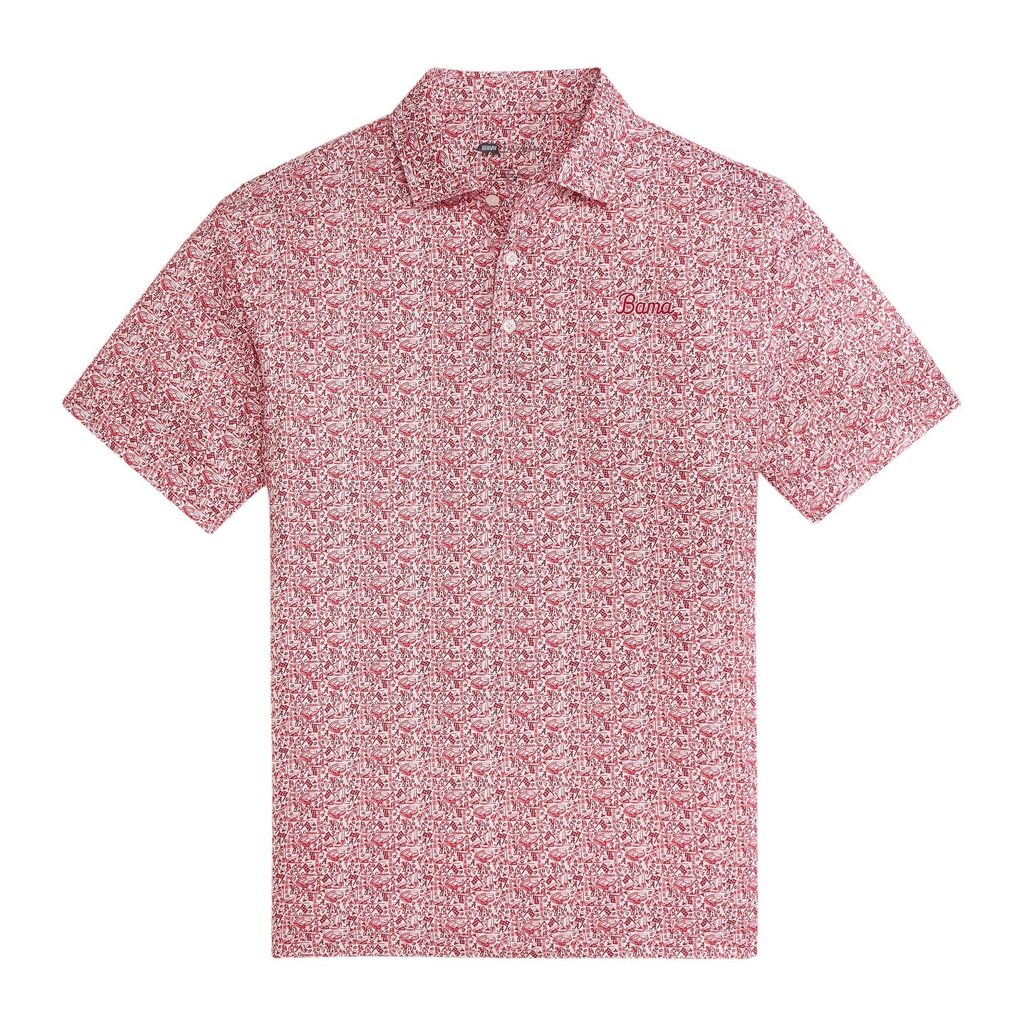 Onward Reserve Alabama Icon Printed Performance Polo (White)
