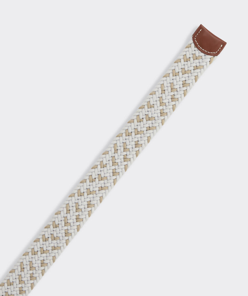 Vineyard Vines Flecked Heritage Bungee Belt (Stone)