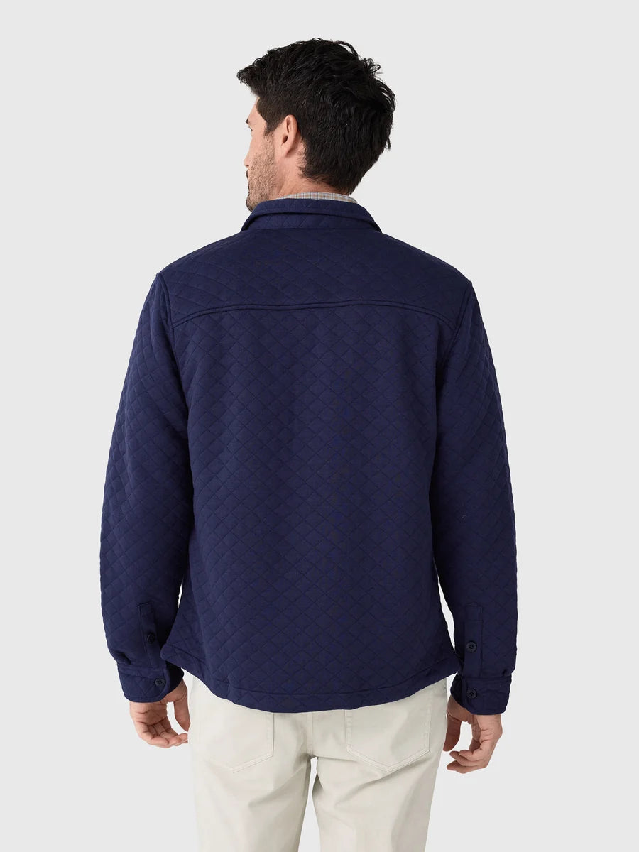 Johnnie-O Stowe Quilted Shacket (Navy)
