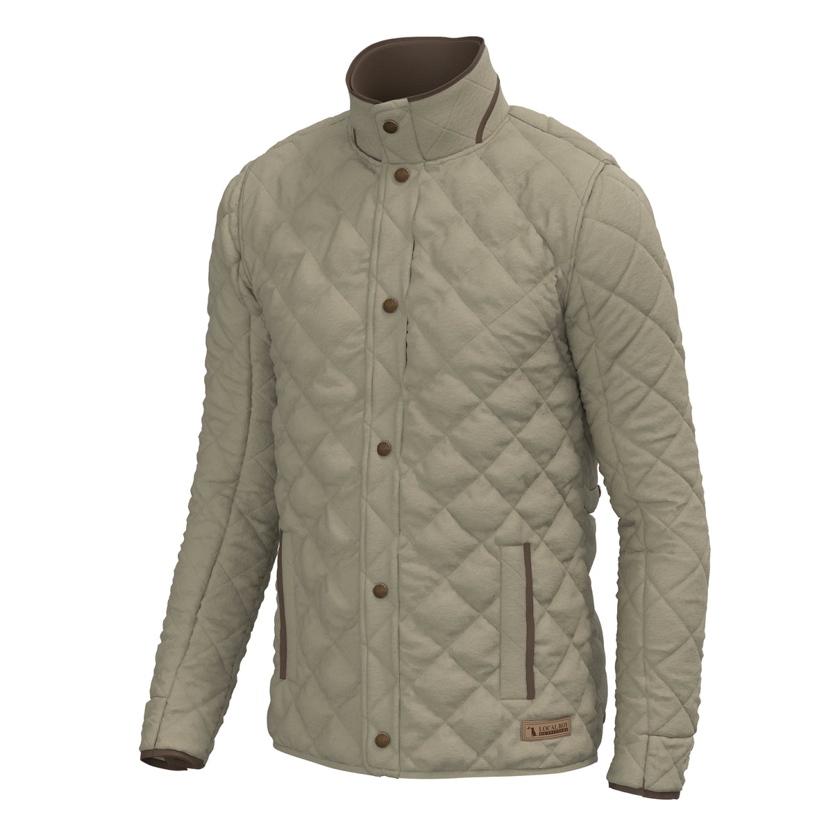 Local Boy Diamond Quilted Jacket (Beige)