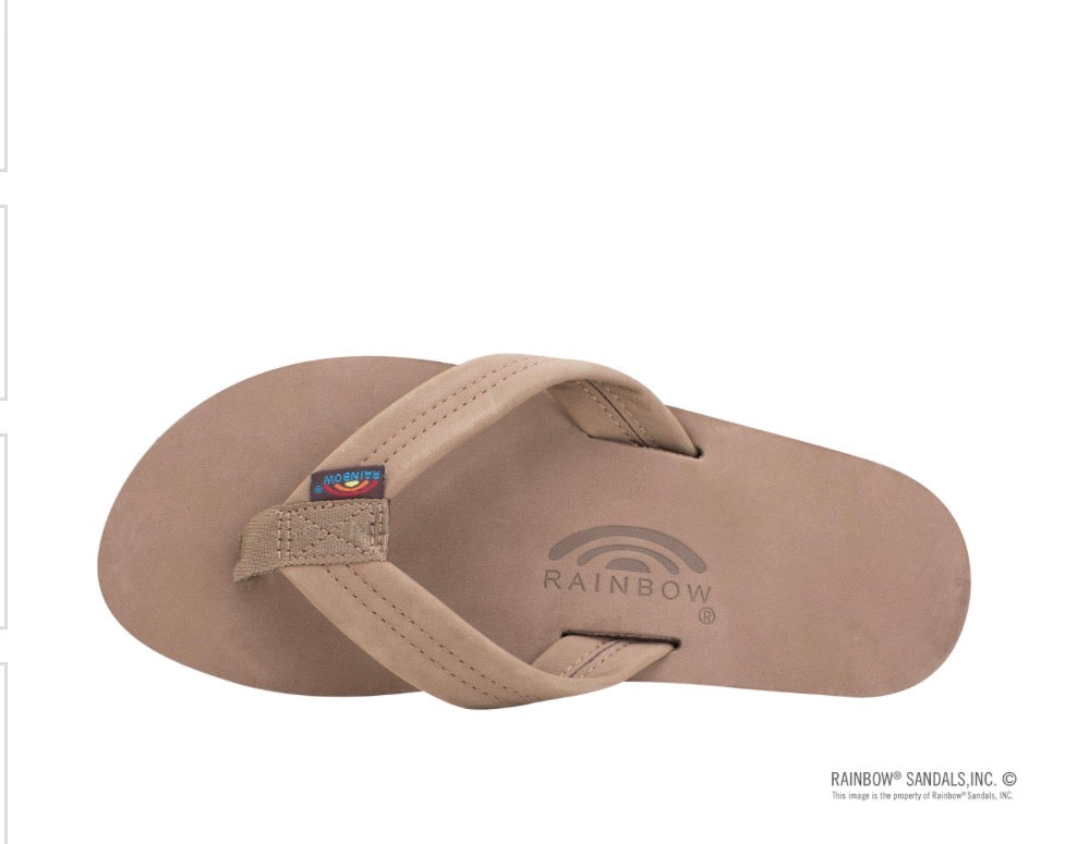 Rainbow Sandals Dark Brown Premier Leather SINGLE Layer