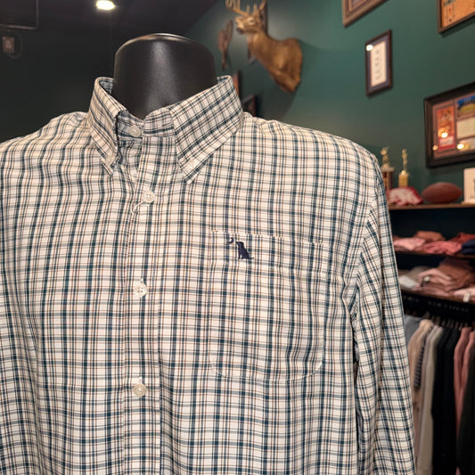 Local Boy McNally Dress Shirt (Cream/Brown/Navy)